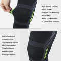 Nylon Sports Protective Gear Four-Way Stretch Knit Knee Pads, Size: L(Black Blue)