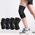 Nylon Sports Protective Gear Four-Way Stretch Knit Knee Pads, Size: XL(Black Blue)