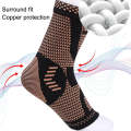 2pcs Copper Fiber Sports Ankle Pads Nylon Knitted Breathable Protective Gear(Black Orange L)