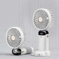 USB Handheld Digital Display Folding Aromatherapy Fan, Battery Capacity: 3000mAh(N15 White)