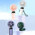 USB Handheld Digital Display Folding Aromatherapy Fan, Battery Capacity: 3000mAh(N15 Deep Sea Blue)