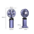 USB Handheld Digital Display Folding Aromatherapy Fan, Battery Capacity: 4000mAh(N15 Deep Sea Blue)