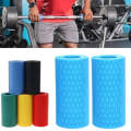 Dumbbell Barbell Grip Silicone Thick Bar Handles(Red)