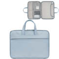 Baona BN-Q006 PU Leather Full Opening Laptop Handbag For 14 inches(Sky Blue)