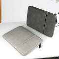 ND01DZ Double Layer Waterproof Laptop Liner Bag, Size: 14.1-15.4 inches(Light Gray)