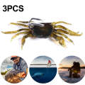 3 PCS HENGJIA SO068 Submerged Crab Hook Anti-hanging Bottom Ice Fishing Bait, Color: 10cm 30g Green