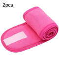 2pcs Sports Yoga Double-layer Confinement Headscarf Sweat-absorbing Anti-slip Headband(Rose Red)