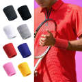 2PCS Basketball Badminton Tennis Running Fitness Towel Sweat-absorbing Sports Wrist(Yellow)