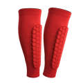 Sports Outdoor Basketball Ride Honeycomb Anti -Collision Leg Protection  M (Red)