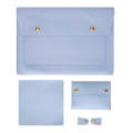 S178 3 In 1 Leather Waterproof Laptop Liner Bag, Size: 13 inches(Baby Blue)