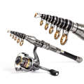 LEO 27593 Carbon Mini Fishing Rod Shrink Handle Throwing Poles, Length: 1.5m