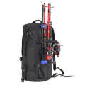LEO 28085 Cylina Shape Fishing Gear Backpack Fishing Rod Outdoor Shoulder Bag(28085-B Black)