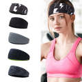 Sports Sweatband Fitness Antiperspirant Headband, Size: Lightning Black