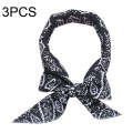 3 PCS Summer Cooling Bandana Neck Wraps Scarf For Women Men Kids Pet, Color: Black Leaves