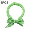 3 PCS Summer Cooling Bandana Neck Wraps Scarf For Women Men Kids Pet, Color: Green Leaves