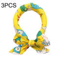 3 PCS Summer Cooling Bandana Neck Wraps Scarf For Women Men Kids Pet, Color: Yellow Bottom Bear
