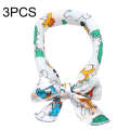 3 PCS Summer Cooling Bandana Neck Wraps Scarf For Women Men Kids Pet, Color: White Bottom Bear