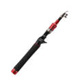 Telescopic Lure Rod Mini Fishing Rod Portable Fishing Tackle, Length: 1.8m(Red Curved Handle)