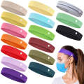 3 PCS Stretch Button Yoga Headband Can Hang Mask(Light Purple)