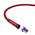 CC57 Type-C / USB-C Magnetic Interface Rotating Fast Charging Data Cable, Cable Length:(Red)