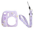 CAIUL Daisy Camera Silicone Case Protective Soft Case For FUJIFILM Instax Mini7+(Purple)