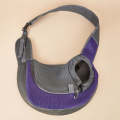 Pet Bag Widened Shoulder Strap Breathable Messenger Cat Bag,Size: Small(Purple)
