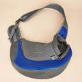 Pet Bag Widened Shoulder Strap Breathable Messenger Cat Bag,Size: Small(Blue)