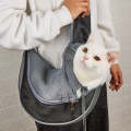 Pet Bag Widened Shoulder Strap Breathable Messenger Cat Bag,Size: Large(Red)