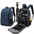 TONO LED Light SLR Digital Camera Backpack With USB Port(Blue)