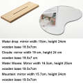 Irregular Acrylic Mirror With Wooden Base Photo Props(Water Drip)