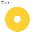 20pcsZX07 Foam Main Spool Reinforced Reel Fishing Supplies(Yellow)