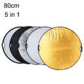 Selens  5 In 1 (Gold / Silver  / White / Black / Soft Light) Folding Reflector Board, Size: 80cm ...