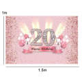 1.5x1m Cartoon Digital Birthday Balloon Party Scene Photographic Backdrop(Mdt11148)