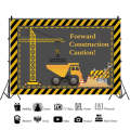 1.5m x 1m  Construction Vehicle Series Happy Birthday Photography Background Cloth(MSD00212)