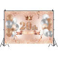 MDN12118 1.5m x 1m Rose Golden Balloon Birthday Party Background Cloth Photography Photo Pictoria...
