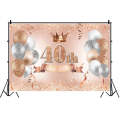 MDN121220 1.5m x 1m Rose Golden Balloon Birthday Party Background Cloth Photography Photo Pictori...