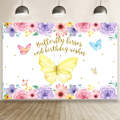 1.5m X 1m Butterfly Pattern Photography Backdrop Birthday Party Decoration Background Cloth(MDT09...