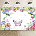 1.5m X 1m Butterfly Pattern Photography Backdrop Birthday Party Decoration Background Cloth(MDZ00...