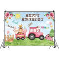 1.5m X 1m Cartoon Farm Animals Photography Backdrop Birthday Party Background Decoration(MDN11920)