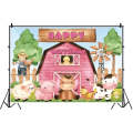 1.5m X 1m Cartoon Farm Animals Photography Backdrop Birthday Party Background Decoration(MDN12819)