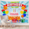 Happy Birthday Photo Backdrop Party Decoration Tapestry, Size: 150x100cm(GT56-10)