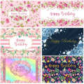 1.5m x 1m Flower Series Happy Birthday Party Photography Background Cloth(MSC00334)
