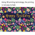 1.5m x 1m Flower Series Happy Birthday Party Photography Background Cloth(Msd00712)