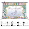 120 x 80cm Mermaid Happy Birthday Photography Background Cloth(12101789)
