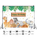 MDM07470 1.5m x 1m Animal Forest Cartoon Birthday Party Banquet Decoration Photo Background Cloth