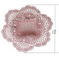Hollow Lace Round Blanket + Pillow Suit Baby Photography Props(Light Blue)