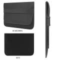 13 Inch Neoprene Laptop Lining Bag Horizontal Section Flap Clutch Bag(Black)