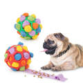 DM202206 Pet Sniffing Ball Dog Hidden Food Ball Sniffing Educational Toys(Green Ball Rainbow)