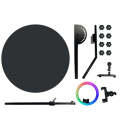 68cm RGB Fill Light Photo Booth Turning Led Camera Photo Spin Stand With Flight Case