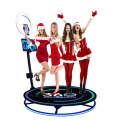 80cm RGB Fill Light Photo Booth Turning Led Camera Photo Spin Stand With Flight Case